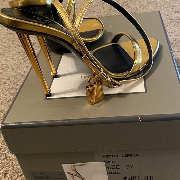 Tom Ford Shoes - Tom Ford Gold and Black Sandals